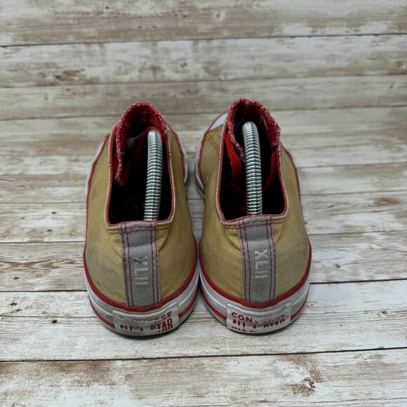 Converse 49er All Star XLII Gold Canvas Red Low Top Sneakers Men's Size 10 - Picture 4 of 9
